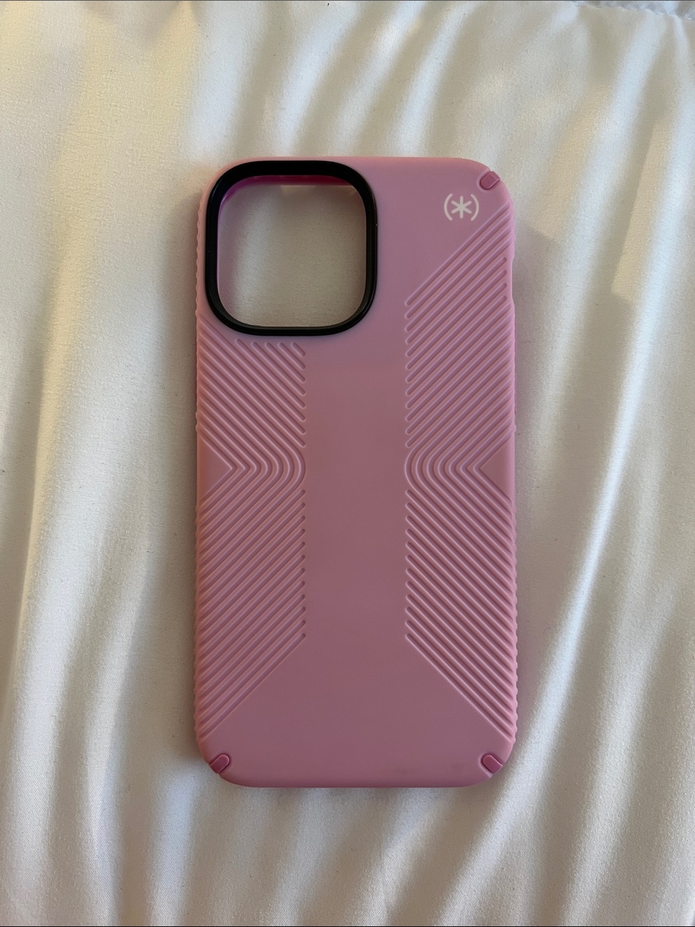 speck Pink Rugged Grip iPhone Case with Black Camera Rim